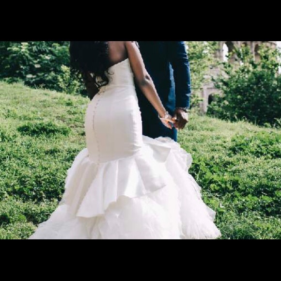 Custom Wedding Gown- Dry Cleaned - Picture 3 of 6